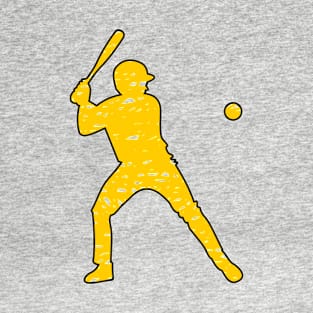 doodle baseball player silhouette T-Shirt